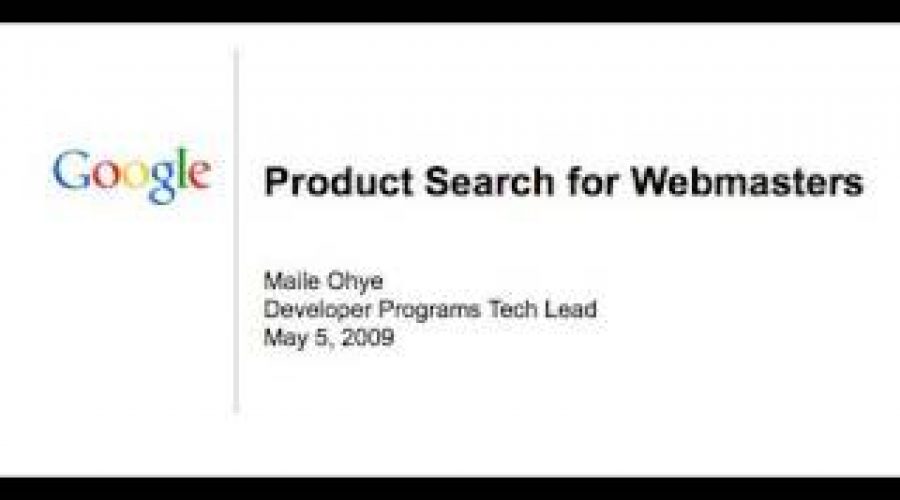 Product Search for Webmasters