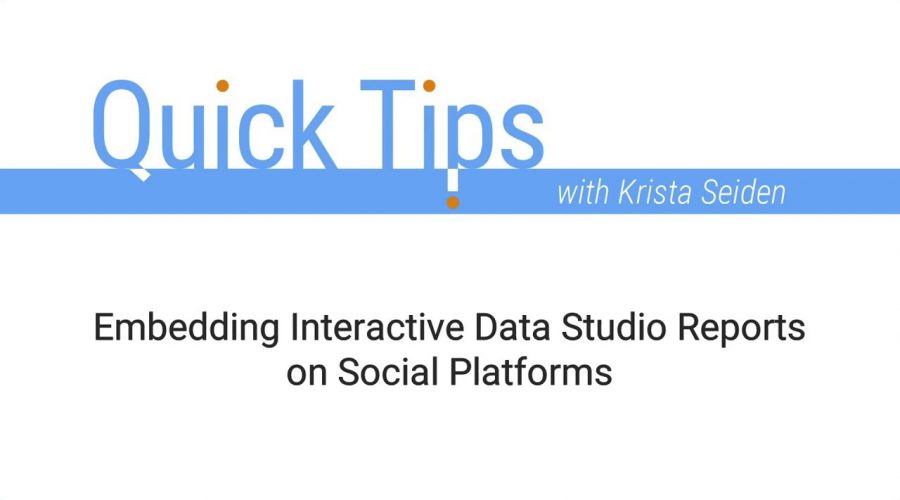 Embedding Interactive Data Studio Reports on Social Platforms