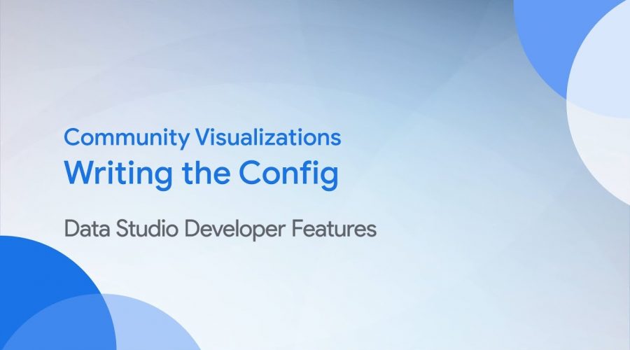 Community Visualizations: What’s in the Config?