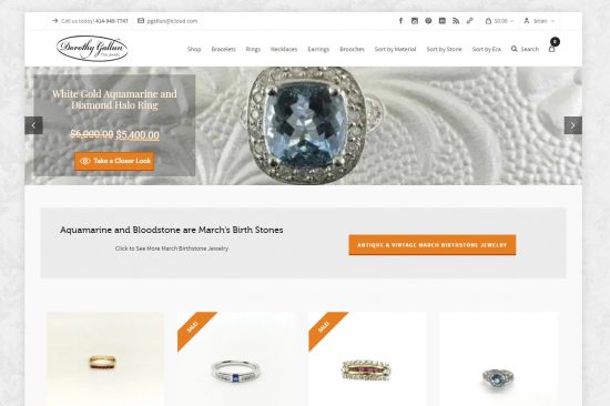 Dorothy Gallun Fine Jewelry E-Commerce Website Design & SEO