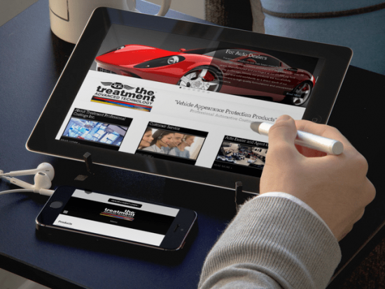 The Treatment Vehicle Paint Protection Mobile Friendly Website Design website preview