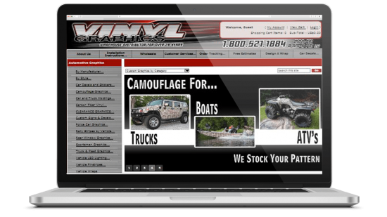 Vinyl Graphics e-commerce website project image