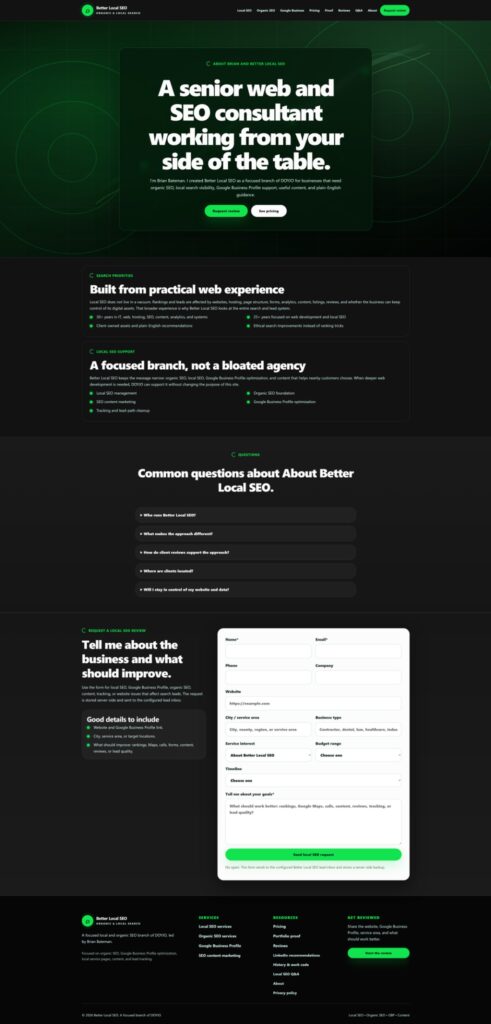 Better Local SEO Focused Local Search Website Refresh website preview