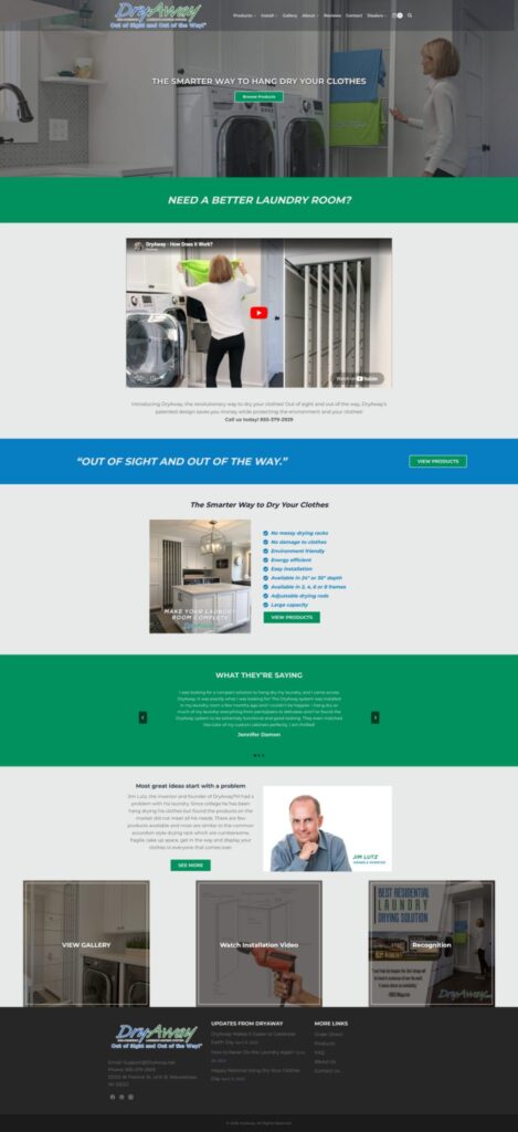 DryAway E-Commerce Website & Product Selection System website preview