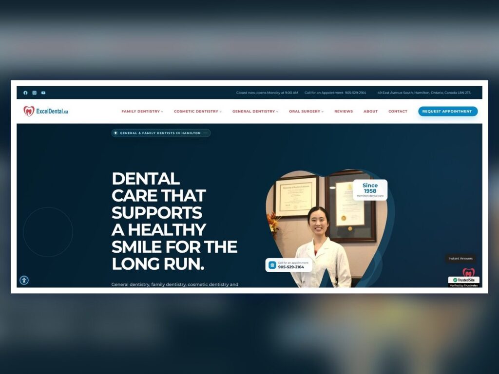 Excel Dental Managed Hosting, SEO Content & Website Growth Support website preview
