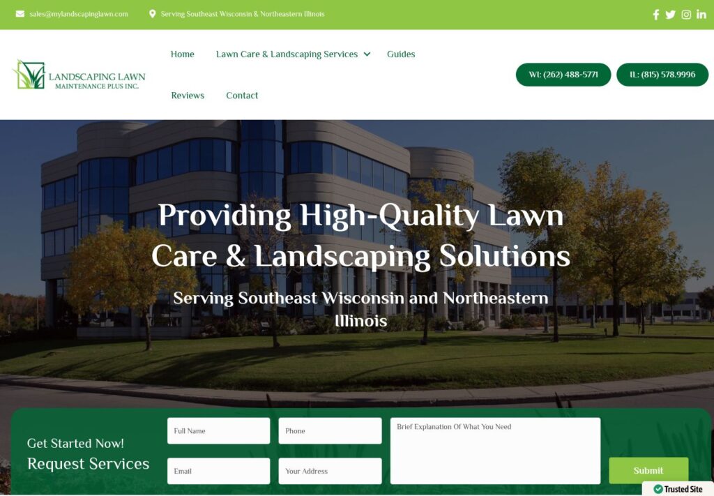 Landscaping Lawn Web Development, SEO, Local SEO & Google Ads Growth website preview
