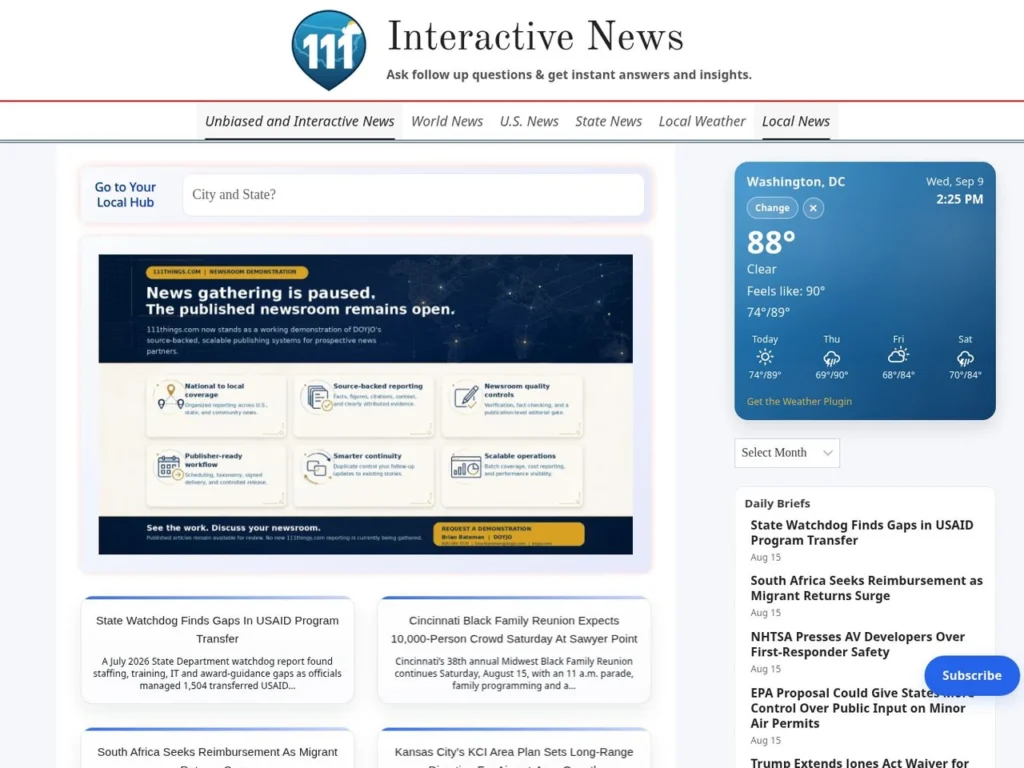 111Things website preview