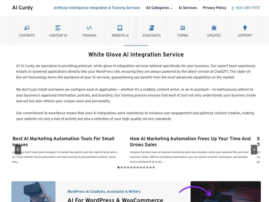 AI Curdy website preview