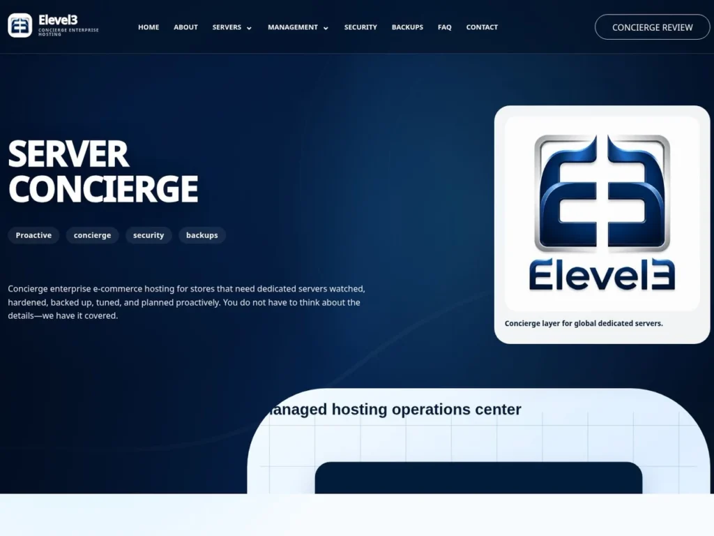 Elevel3 website preview