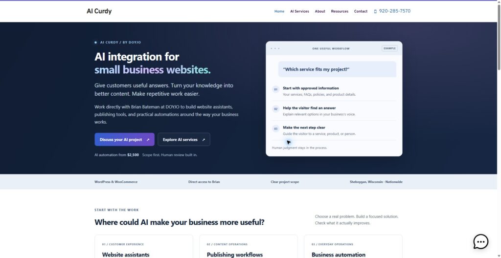 AI Curdy website preview