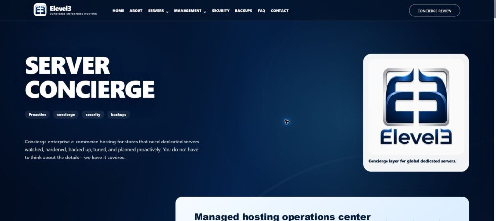Elevel3 website preview