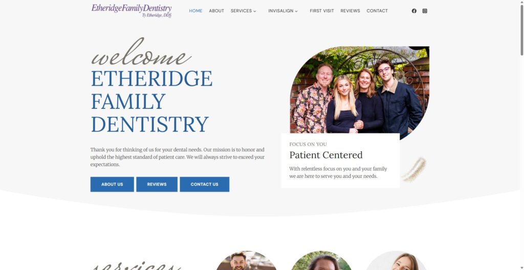 Etheridge Family Dentistry project preview