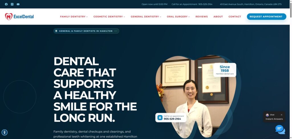 Excel Dental website preview
