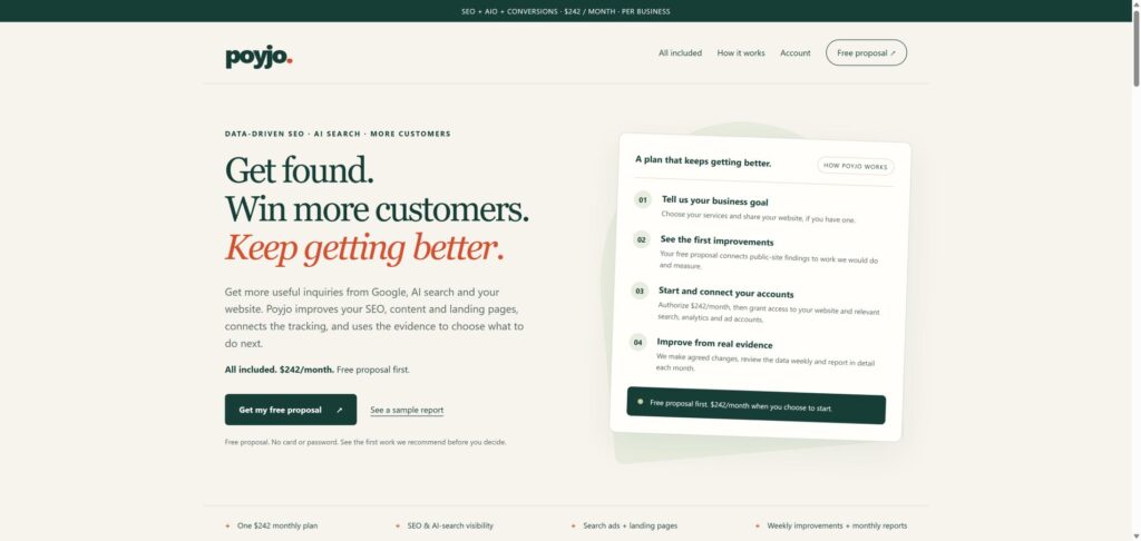 Poyjo website preview