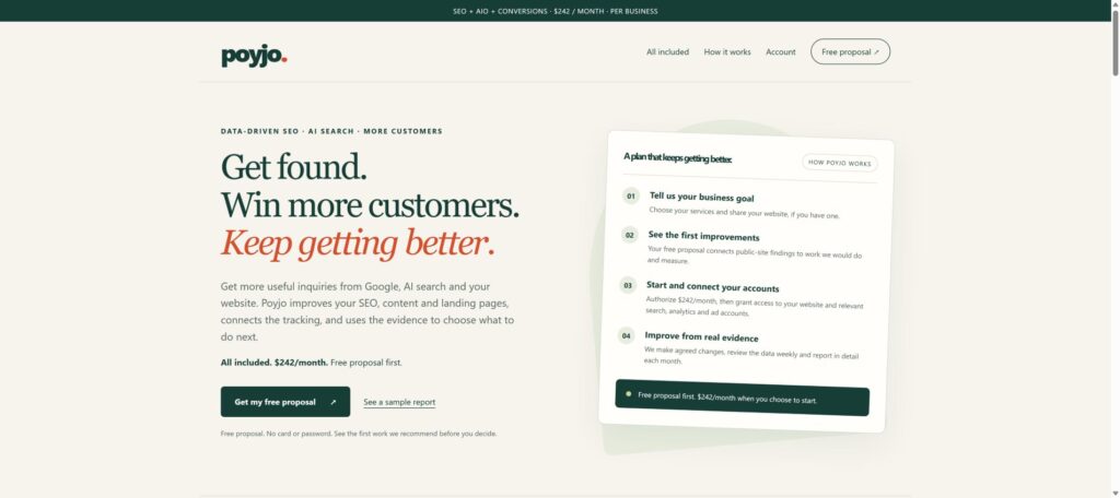 Poyjo website preview