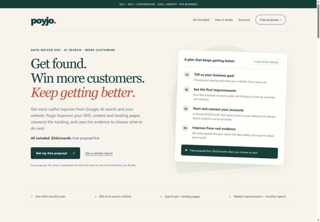 Poyjo website preview