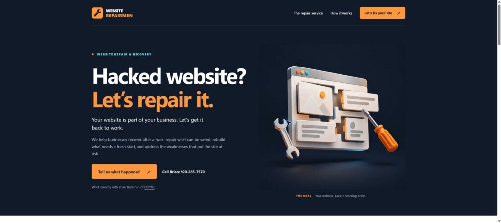 WebsiteRepairmen: A Clear Path to Website Repair website preview
